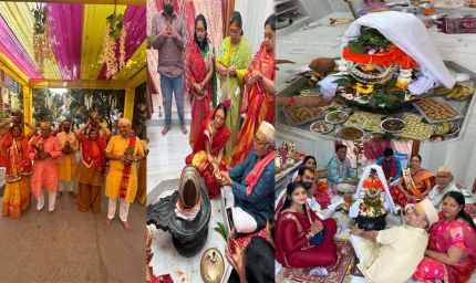 नर्मेदश्वर महादेव का नया मंदिर बना,धूम धाम से समारोह हुआ