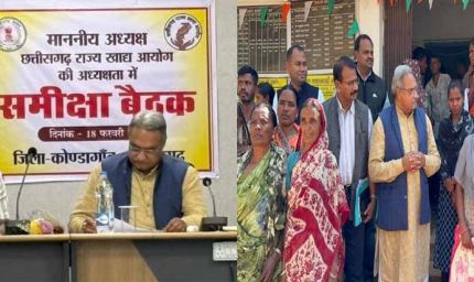 छत्तीसगढ राज्य खाद्य आयोग के अध्यक्ष  संदीप शर्मा ने ली अधिकारियों की बैठक