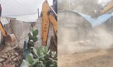 कोटा में हिस्ट्रीशीटर से खाली कराई वन भूमि, 22 बीघा जमीन पर बने अवैध निर्माण ध्वस्त