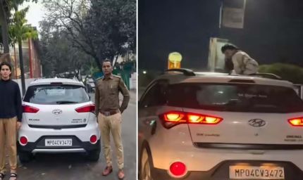 श्रेष्ठ परमार का जानलेवा स्टंट: नेशनल बैडमिंटन खिलाड़ी ने कार की छत पर किया खतरे का खेल, भोपाल पुलिस ने दर्ज की FIR