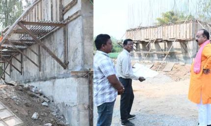 उप मुख्यमंत्री अरुण साव ने कारीडोंगरी-दरवाजा में निर्माणाधीन पुल का किया निरीक्षण