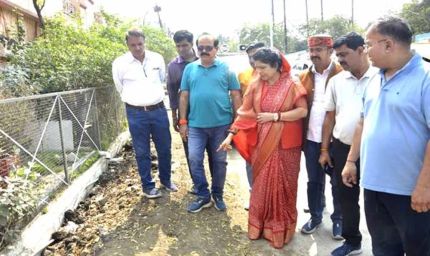 राज्यमंत्री  गौर ने गोविंदपुरा में किया सड़कों का निरीक्षण, गुणवत्तापूर्ण कार्य के दिए निर्देश