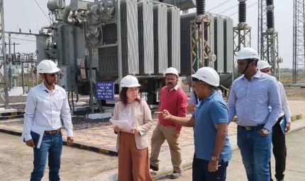 जायका टीम ने किया एमपी ट्रांसको की ट्रांसमिशन लाइन एवं सब स्टेशन का बारीकी से निरीक्षण