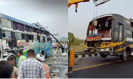 लखनऊ में दर्दनाक हादसा: पूर्वांचल एक्सप्रेस-वे पर डबल डेकर बस पलटी, 5 की मौत, 16 घायल