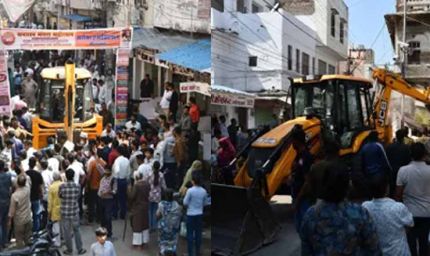भीलवाड़ा सर्राफा बाजार में 100 साल में पहली बड़ी स्ट्राइक, बुलडोजर देख व्यापारियों ने खौफ में खुद चलाए हथौड़े