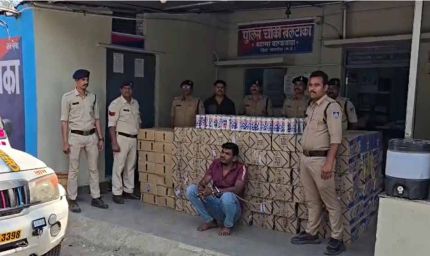 नशे के खिलाफ पुलिस का बड़ा एक्शन, खरगोन में पिकअप से 170 पेटी अवैध शराब जब्त