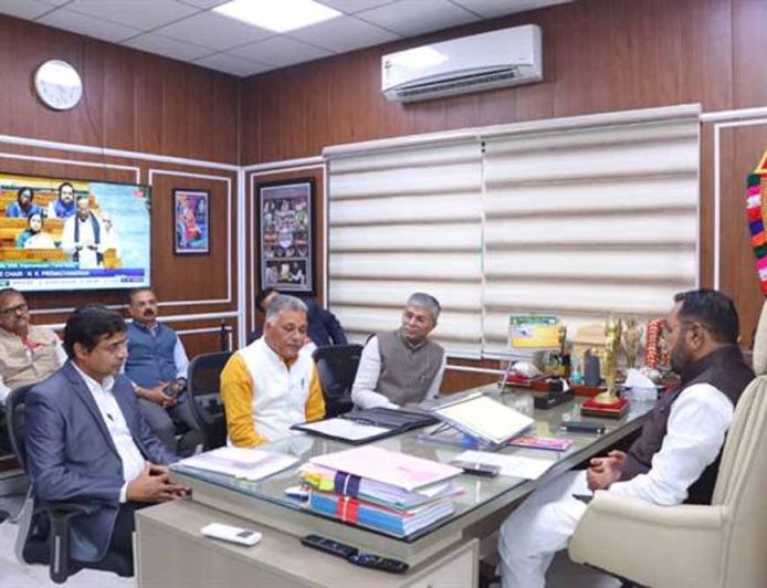 केंद्रीय आयुष राज्य मंत्री (स्वतंत्र प्रभार) श्री जाधव से मिले, आयुष मंत्री  इन्दर सिंह परमार