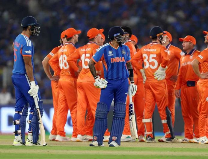 IND vs NED  भारत ने रखा 194 रन का टारगेट, शिवम-हार्दिक की तूफानी पारियां
