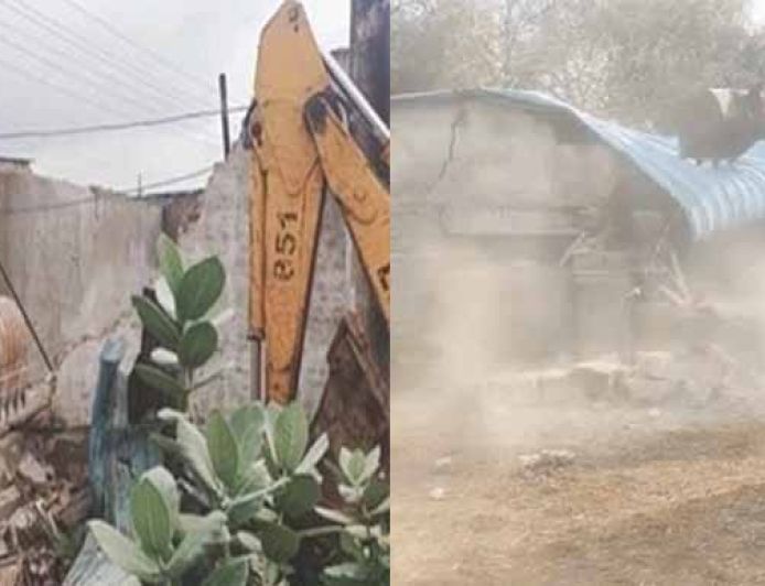 कोटा में हिस्ट्रीशीटर से खाली कराई वन भूमि, 22 बीघा जमीन पर बने अवैध निर्माण ध्वस्त