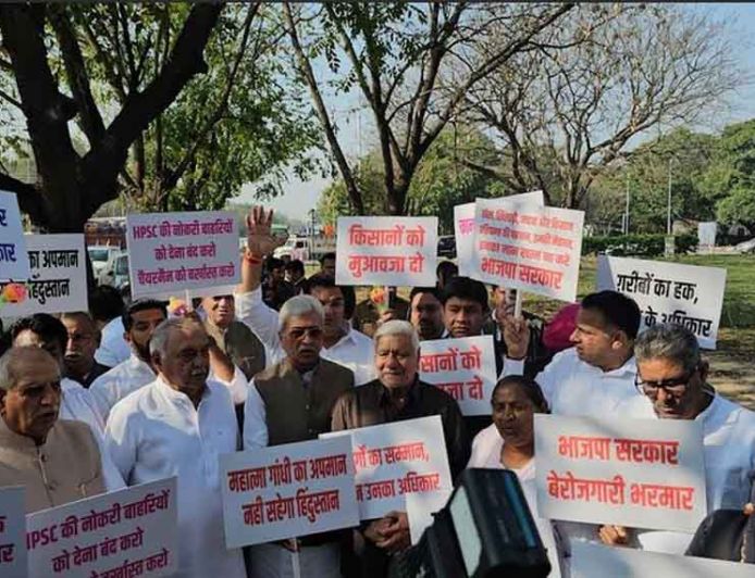 भूपेंद्र सिंह हुड्डा के नेतृत्व में कांग्रेस का विधानसभा घेराव, सरकार पर तीखे हमले