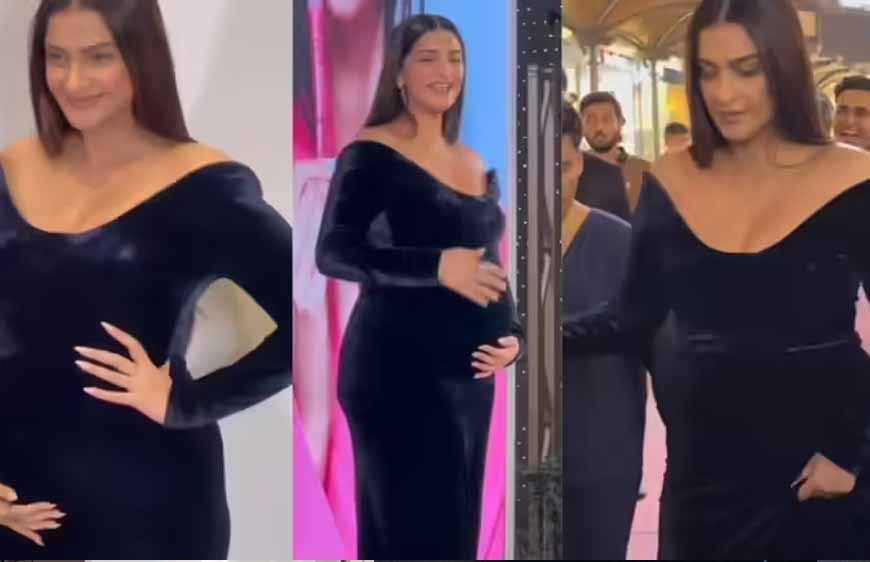 शर्ट अनबटन कर सोनम कपूर ने दिखाया बेबी बंप, प्रेग्नेंसी ग्लो पर फैंस हुए फिदा