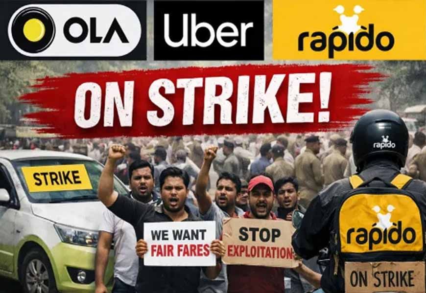 ओला, उबर और रैपिडो की देशभर में हड़ताल, यूनियन ने नितिन गडकरी से हस्तक्षेप की मांग की