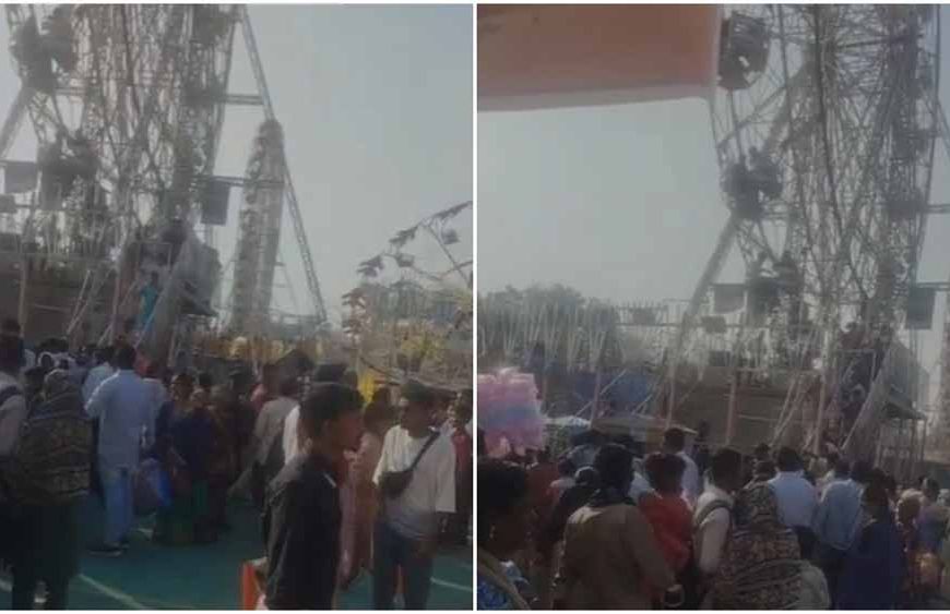 मेले में सुरक्षा चूक: शिवरीनारायण में आकाश झूले की कुर्सी टूटी, दो घायल