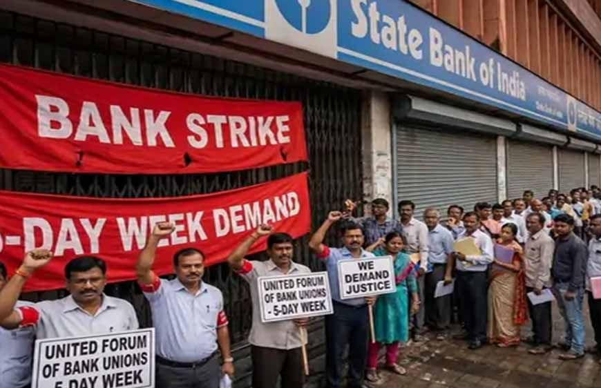 बैंक कर्मचारी हड़ताल पर: आज ही निपटाएं बैंकिंग और बीमा से जुड़े सभी काम