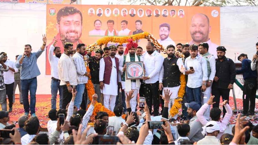 भाजयुमो प्रदेश अध्यक्ष श्याम टेलर का सतना में भव्य स्वागत