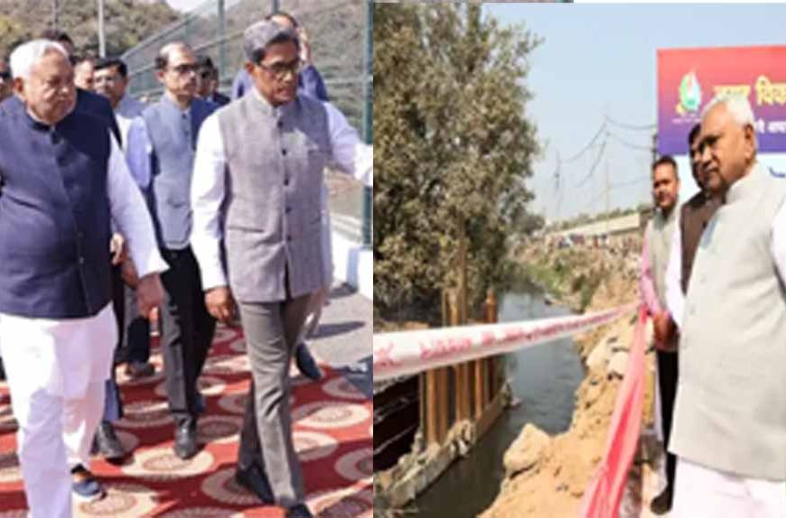 CM नीतीश ने पटना में नाला निर्माण का किया निरीक्षण, तेजी से काम करने के निर्देश