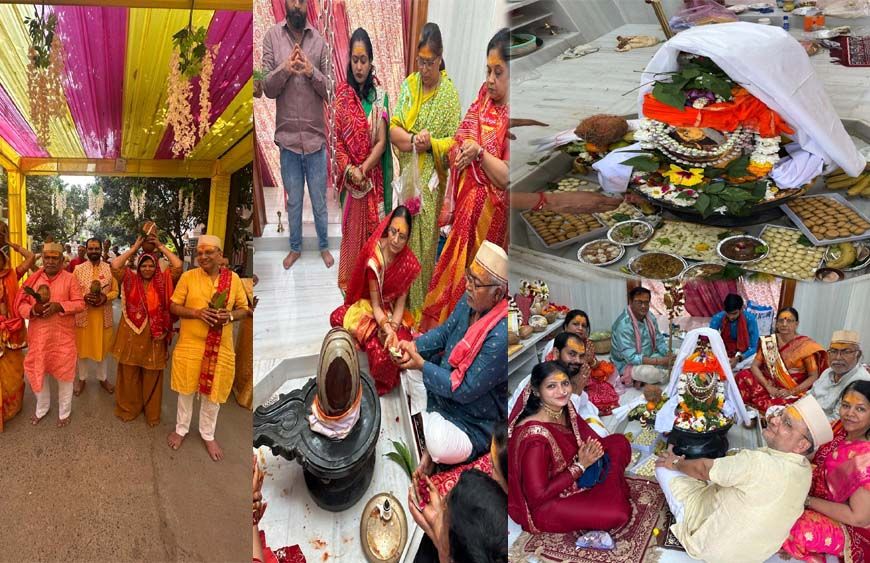 नर्मेदश्वर महादेव का नया मंदिर बना,धूम धाम से समारोह हुआ