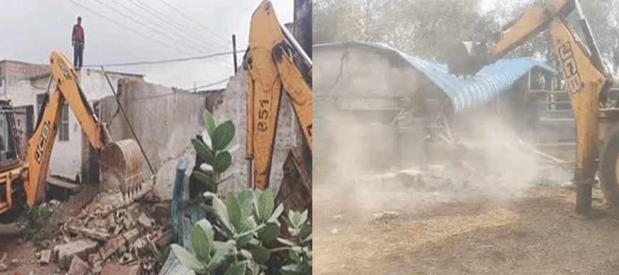 कोटा में हिस्ट्रीशीटर से खाली कराई वन भूमि, 22 बीघा जमीन पर बने अवैध निर्माण ध्वस्त