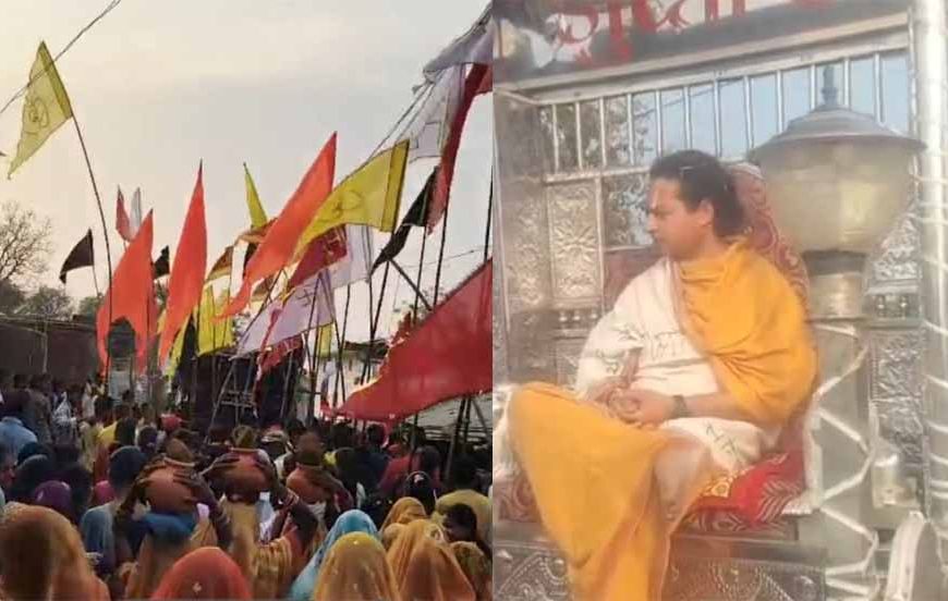 सिद्ध धाम ताला में श्रीमद् भागवत ज्ञान यज्ञ की कलश यात्रा निकाली गई