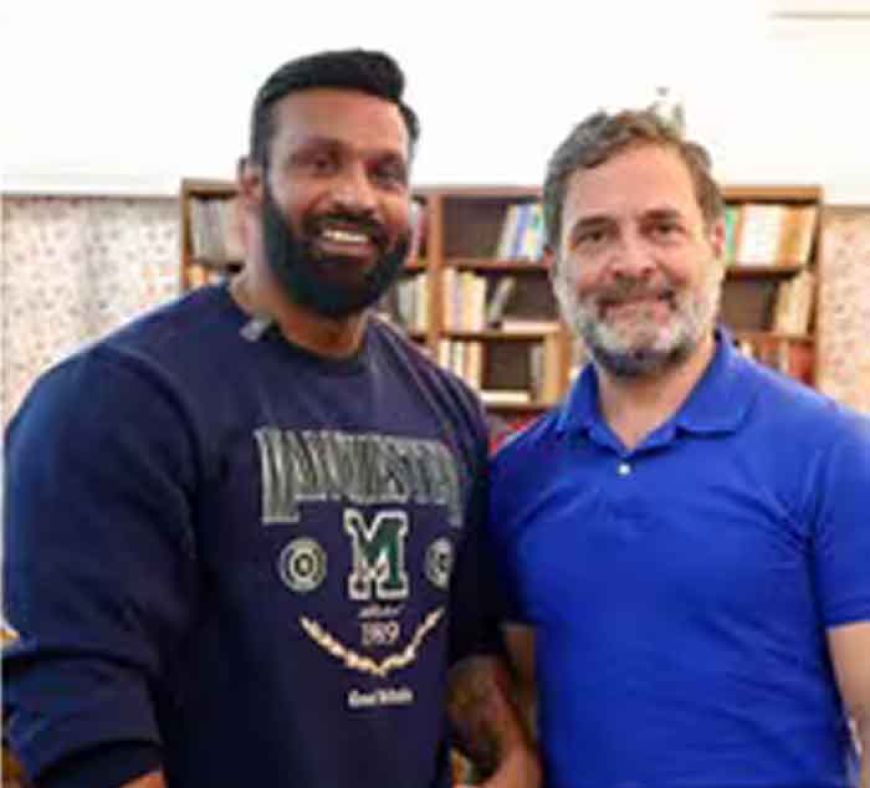 ‘मोहब्बत की दुकान’ में खास मुलाकात: ‘मोहम्मद दीपक’ से मिले राहुल गांधी, जिम जॉइन करने का किया वादा