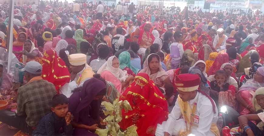 मुख्यमंत्री कन्या विवाह योजना के तहत 188 जोड़े बधे मंगल सूत्र में