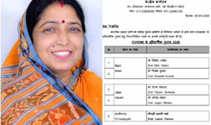 राज्यसभा चुनाव में लक्ष्मी वर्मा बनीं भाजपा उम्मीदवार, संगठनात्मक अनुभव और सामाजिक समीकरण का मिला लाभ