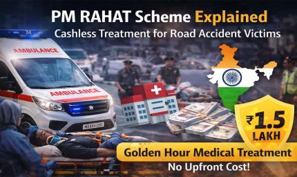 PM RAHAT योजना लॉन्च: सड़क हादसे में 7 दिन इलाज मुफ्त, 1.5 लाख तक का खर्च सरकार देगी