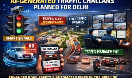 दिल्ली ट्रैफिक पुलिस की हाईटेक पहल: अब AI करेगा नियम तोड़ने वालों की पहचान, चालान होगा ऑटोमैटिक