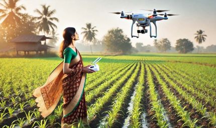 आधुनिक खेती में महिलाओं का बढ़ता कदम, आगर की रीना बनीं ड्रोन सखी, ड्रोन तकनीक से बदली तस्वीर
