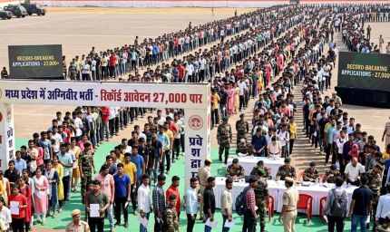 MP में अग्निवीर भर्ती के लिए रिकॉर्ड आवेदन, संख्या 27 हजार के पार