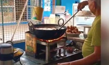 गैस संकट में अनोखा जुगाड़: सरायकेला में पुराने मोबिल से जल रही भट्टी, बन रहा गर्म नाश्ता