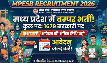 MPESB Recruitment 2026: 1679 सरकारी पदों पर भर्ती, आवेदन की आखिरी तारीख बढ़ी—जल्द करें अप्लाई