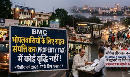 भोपाल में प्रॉपर्टी टैक्स नहीं बढ़ेगा, लेकिन सीवेज-जल कर से बढ़ सकता है खर्च