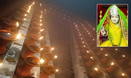 मां कन्हाई परमेश्वरी मंदिर में 126 ज्योत प्रज्वलित