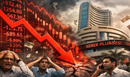 ट्रंप की धमकी का असर: खुलते ही बाजार में 8 लाख करोड़ डूबे, सेंसेक्स 1800 अंक लुढ़का