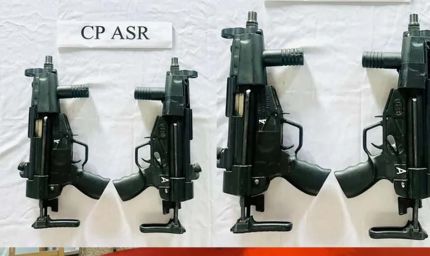 अमृतसर में पुलिस की बड़ी सफलता, नाकेबंदी के दौरान दो सब-मशीन गन बरामद, बड़ी साजिश नाकाम