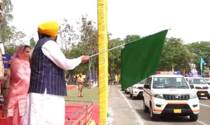 CM भगवंत मान ने 508 आधुनिक वाहनों को दिखाई हरी झंडी, 'डायल 112' पर अब मिनटों में मिलेगी मदद