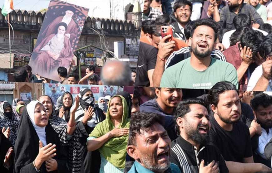 खामेनेई की हत्या की खबर से शिया समुदाय में शोक, लखनऊ की सड़कों पर उमड़ा जनसैलाब