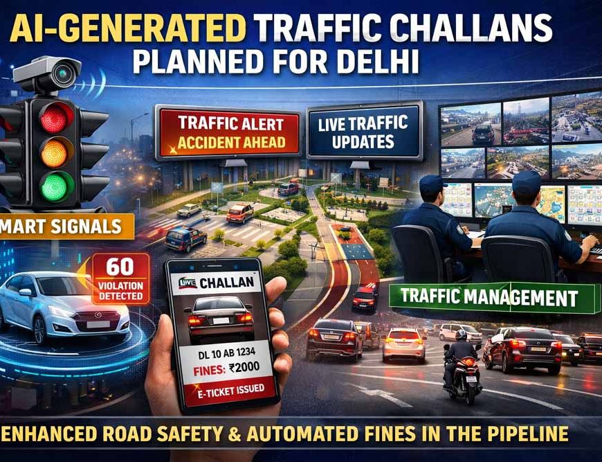 दिल्ली ट्रैफिक पुलिस की हाईटेक पहल: अब AI करेगा नियम तोड़ने वालों की पहचान, चालान होगा ऑटोमैटिक
