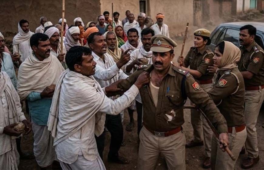 बिलासपुर में भीड़ ने पुलिस टीम पर किया हमला, महिला सिपाही से धक्का-मुक्की कर वर्दी फाड़ी, सात आरोपित गिरफ्तार