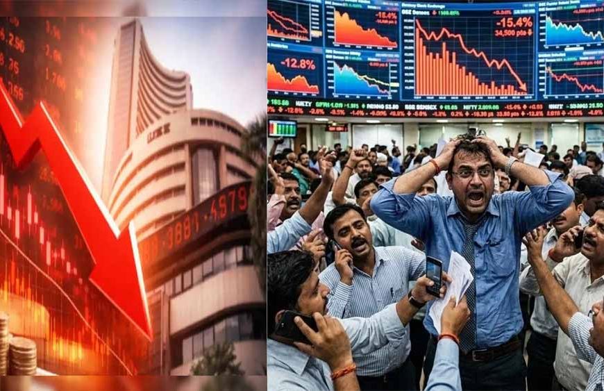 सेंसेक्स 2400 और निफ्टी 700 अंक लुढ़का, युद्ध की आग में निवेशकों के 15 लाख करोड़ स्वाहा