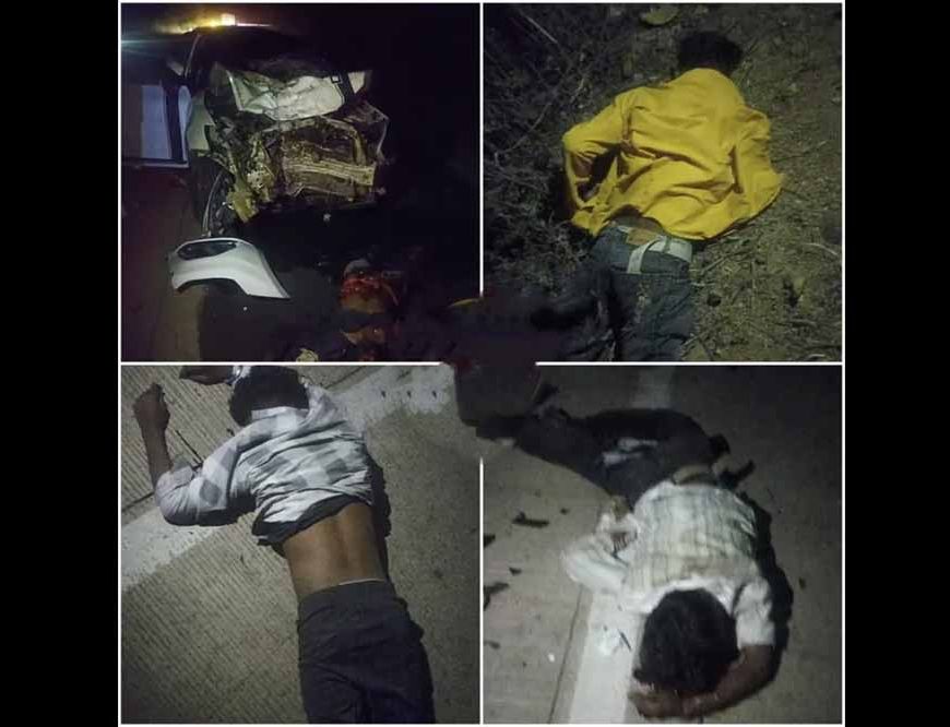 बड़वारा के समीप एनएच पर भीषण सड़क हादसा, कार और बाइक की सीधी भिड़ंत, बाइक सवार चार की मौत, कार सवार पांच घायल