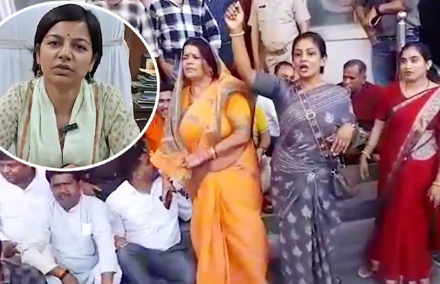 2 घंटे तक निगम कमिश्नर IAS आकांक्षा राणा फंसीं, पार्षद के बेटे की शादी का होर्डिंग हटाने पर मचा बवाल