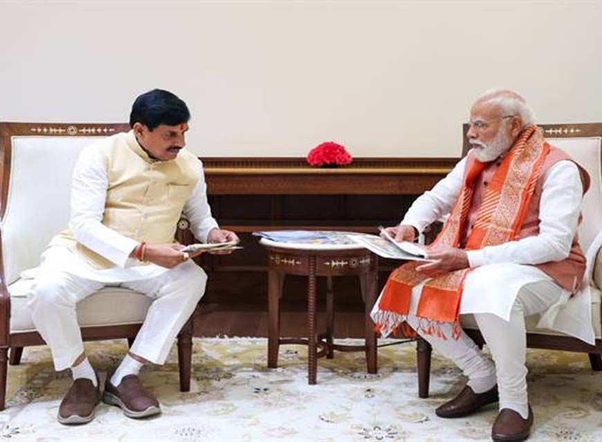 प्रधानमंत्री  मोदी से मुख्यमंत्री डॉ. यादव ने नई दिल्ली में की भेंट