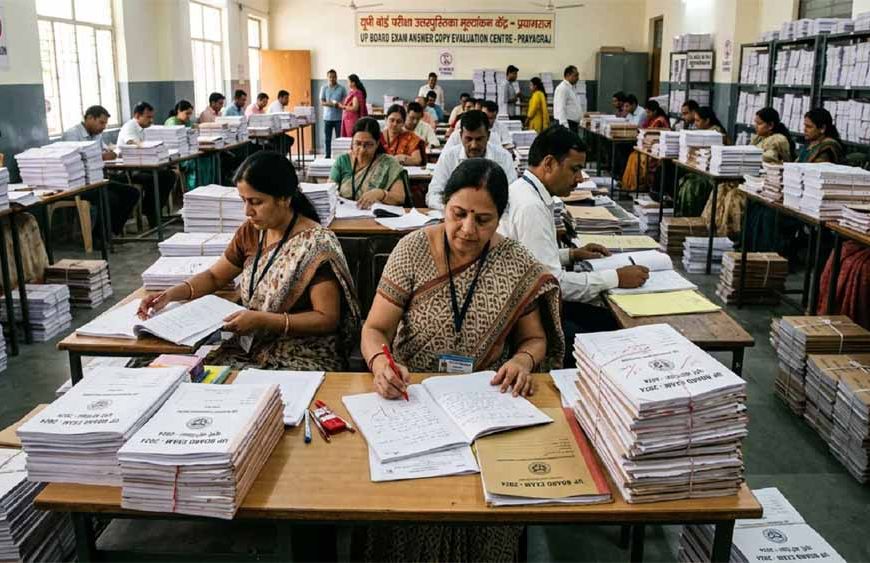 यूपी बोर्ड कॉपियों की जांच शुरू: 3-लेवल सिस्टम से होगा मूल्यांकन, रिजल्ट की तारीख पर नजर