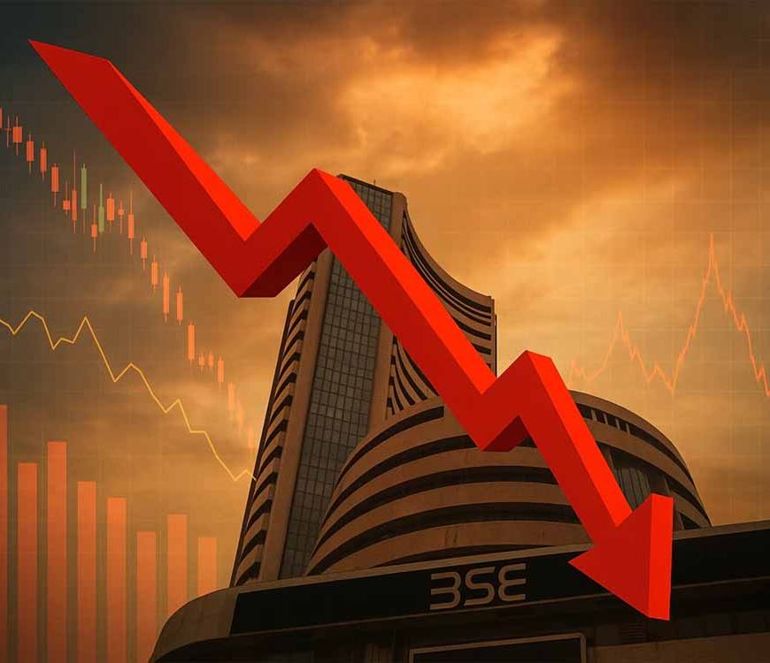 शेयर बाजार में भारी भूचाल: सेंसेक्स 2496 अंक लुढ़का, निफ्टी 775 अंक टूटा