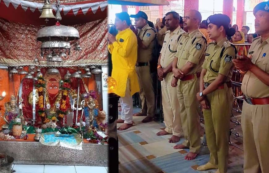 नवरात्रि पर सख्त सुरक्षा घेरा: तरावली माता मंदिर में एसपी का औचक निरीक्षण, श्रद्धालुओं की सुरक्षा सर्वोच्च प्राथमिकता