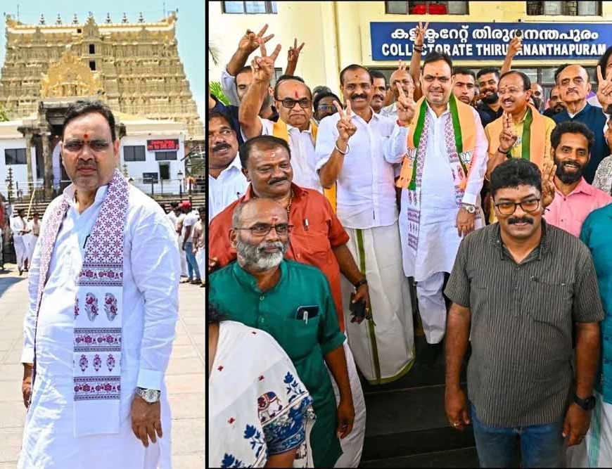 केरल में CM भजनलाल का पावर शो: 4 बड़े प्रत्याशियों के नामांकन में दिखाई ताकत