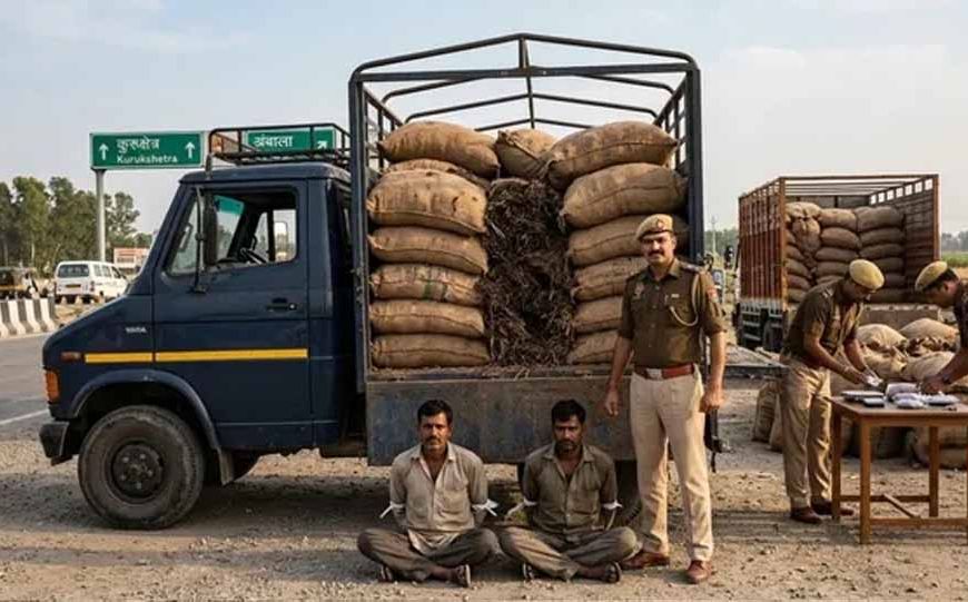 कुरुक्षेत्र में बड़ा ड्रग्स खुलासा: 50 लाख का चूरापोस्त बरामद, हिमाचल के दो तस्कर गिरफ्तार