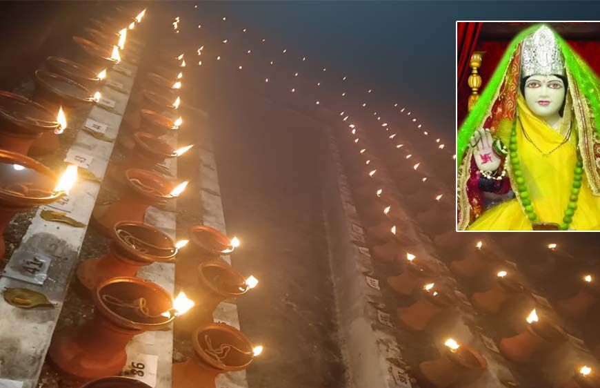 मां कन्हाई परमेश्वरी मंदिर में 126 ज्योत प्रज्वलित